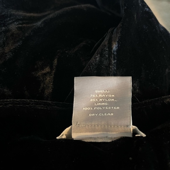 Ann Taylor Signature Fit Women’s Black Velvet Pants Sz 6 lined - Picture 8 of 8